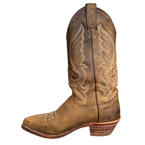 Vintage Abilene Men’s Brown Leather Cowboy Boots Size US 8 D main image 7